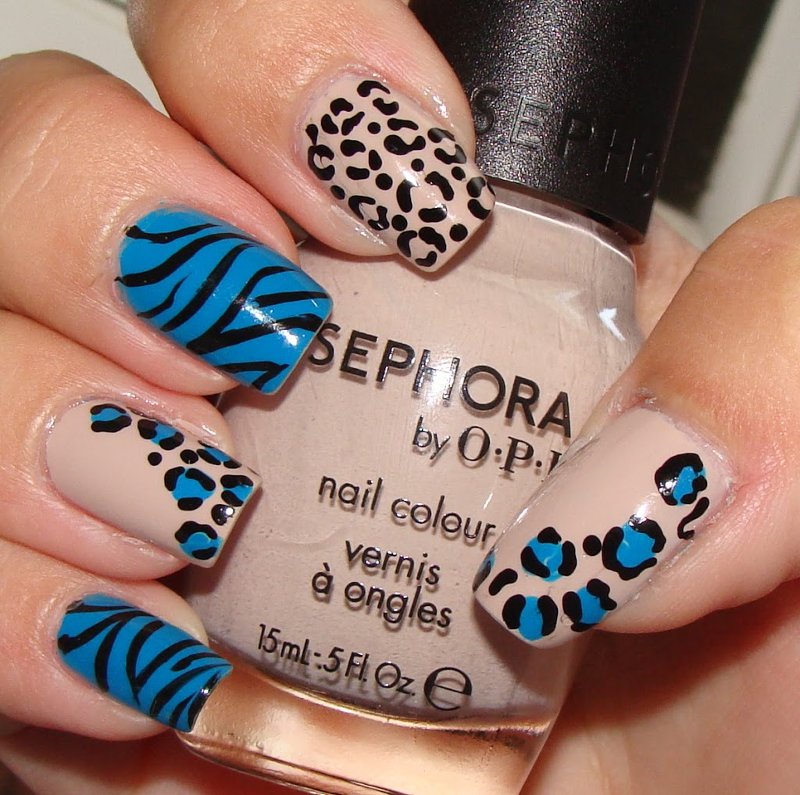 uñas decoradas leopard print animal