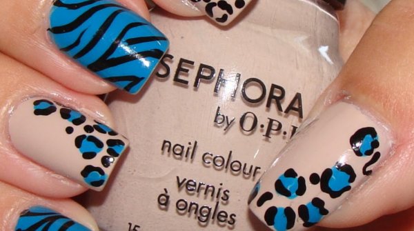 uñas leopard print decoracion